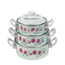 6pcs porcelain enamel casserole with bakelite handle